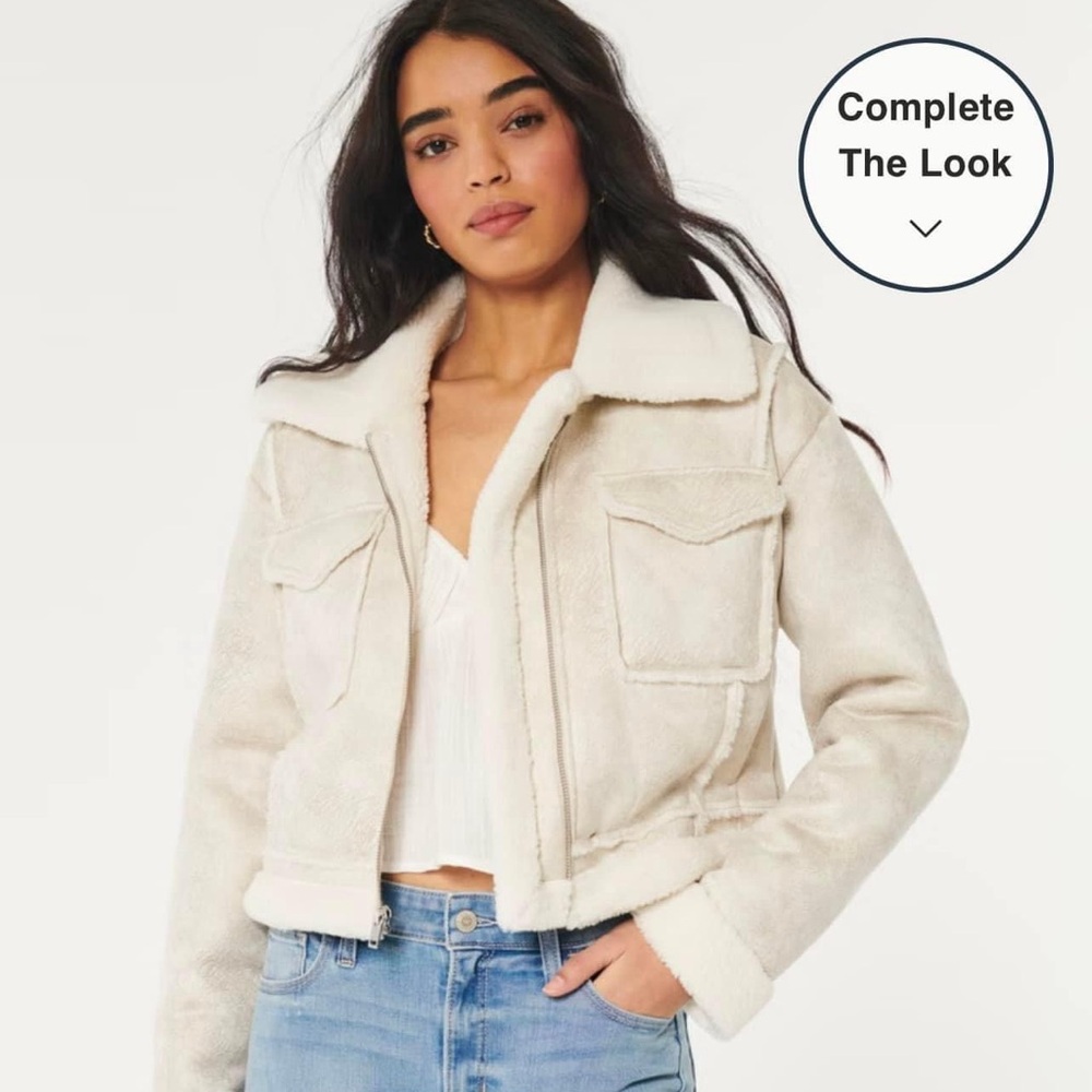 Hollister Shearling Biker Jacket - Picture 2 of 7